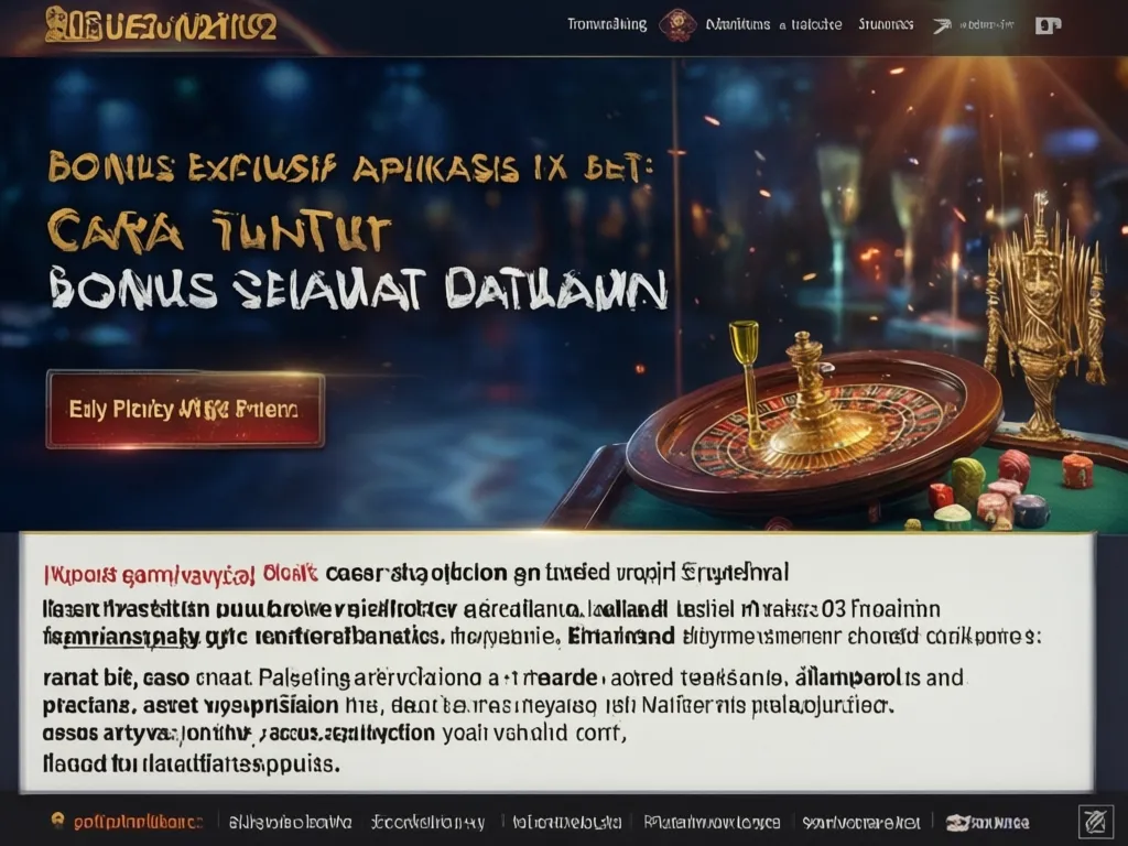 Bonus Eksklusif Aplikasi 1x Bet
