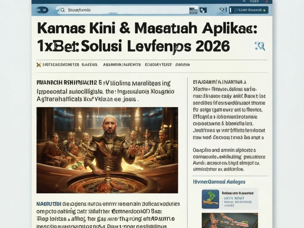 Solusi Masalah Aplikasi 1x Bet